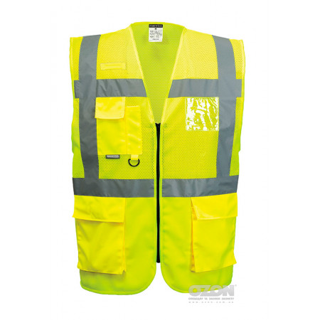 Vesta de semnalizare Portwest C496, galbena este potrivita pentru sublimare